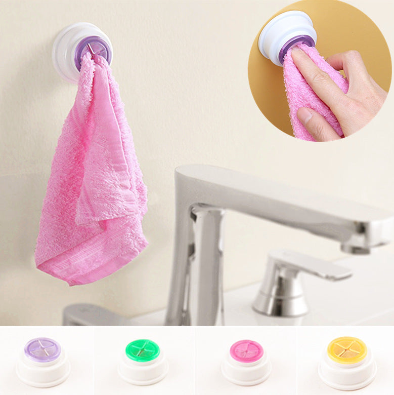 No-Drill Creative Kitchen Towel Clip Holder and Hook